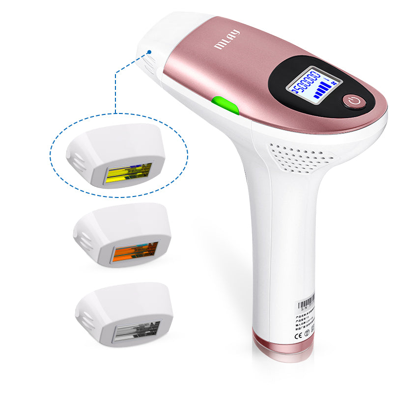 MLAY T3 Home Gunakan peranti IPL Laser Hair Removal dengan kepala lampu yang boleh diganti untuk Wanita dan Lelaki