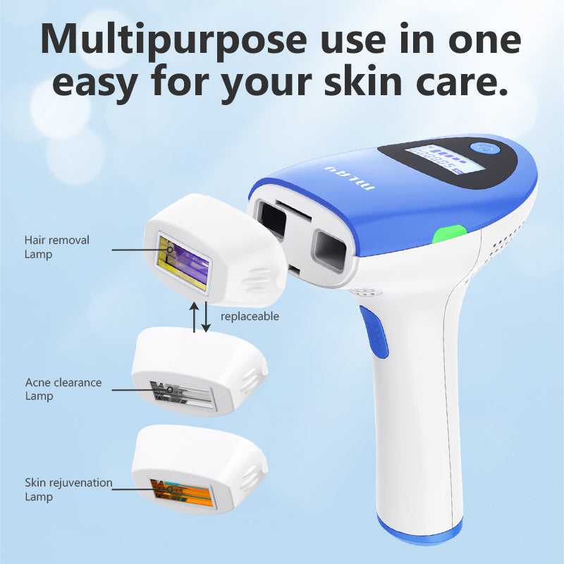 MLAY T3 Home Use IPL Laser Hair Removal device with replaceable lamp head for Women and Men