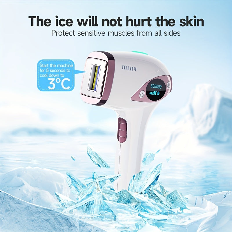 MLAY T4 IPL Hair Removal for Women/Men, 15.5J High Energy IPL Hair Removal Device with Ice Cooling Painless for Face