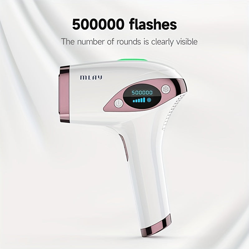 MLAY T4 IPL Hair Removal for Women/Men, 15.5J High Energy IPL Hair Removal Device with Ice Cooling Painless for Face