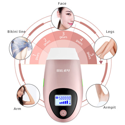 MLAY T3 Home Use IPL Laser Hair Removal device with replaceable lamp head for Women and Men