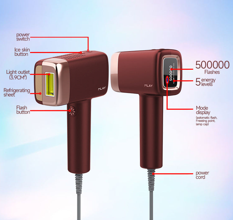 MLAY T14 Home Use IPL Laser EpilatorWith Replaceable Head, Unisex