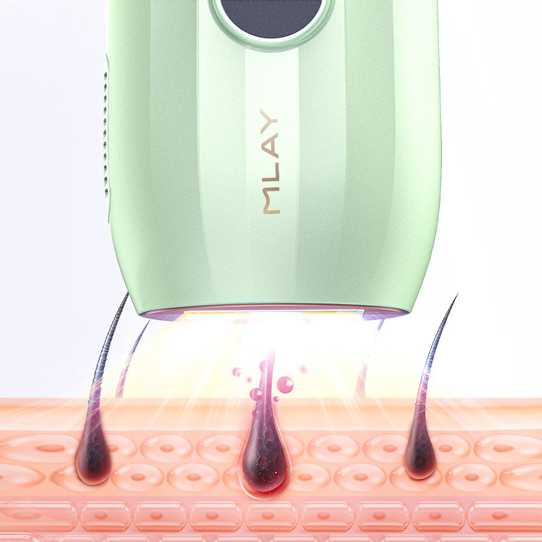 MLAY T15 Home Gunakan peranti IPL Laser Hair Removal dengan Sistem Penyejukan Ais untuk Wanita dan Lelaki