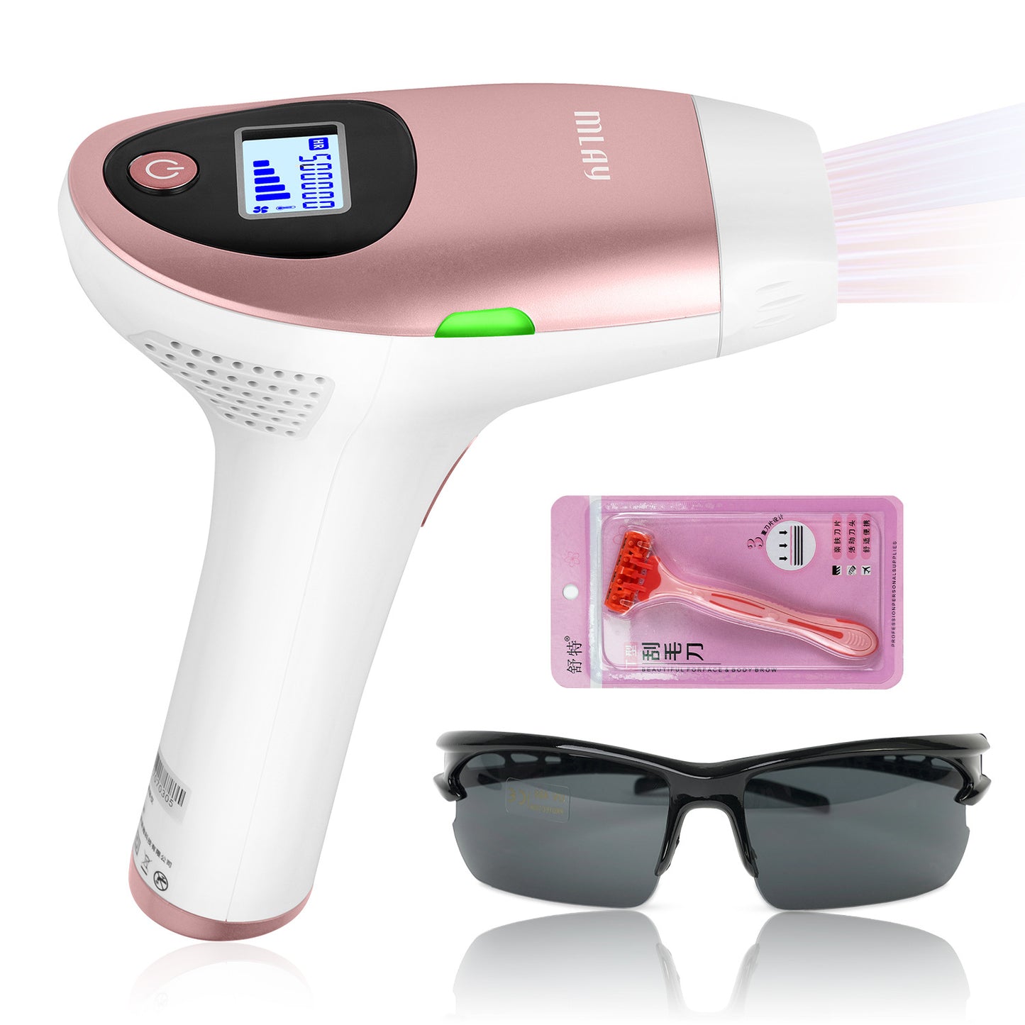 MLAY T3 Home Gunakan peranti IPL Laser Hair Removal dengan kepala lampu yang boleh diganti untuk Wanita dan Lelaki